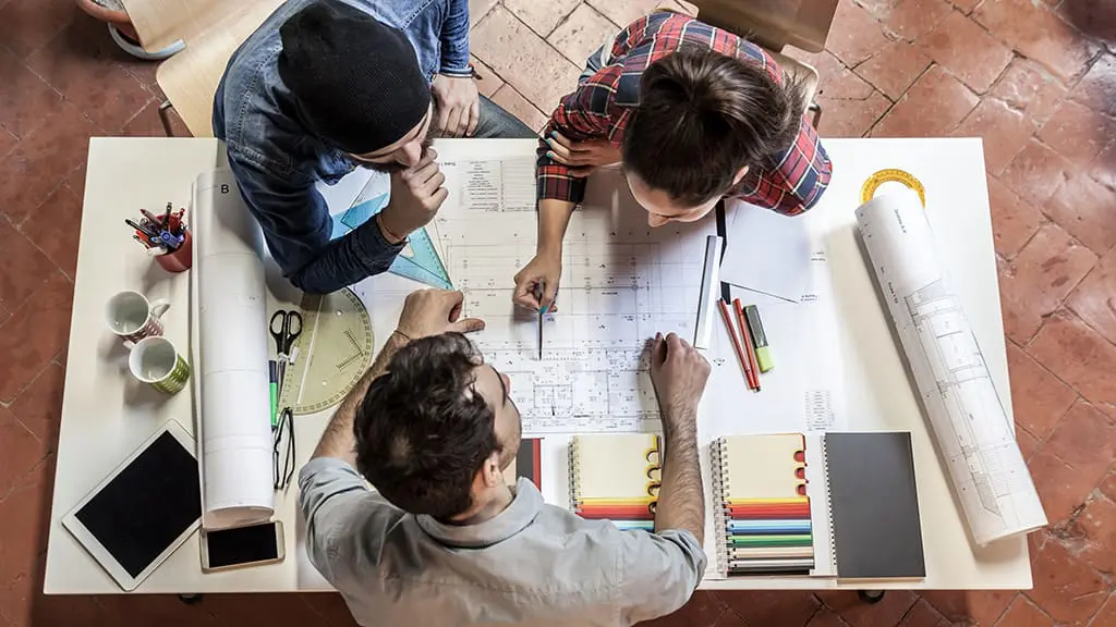 Team of young architects